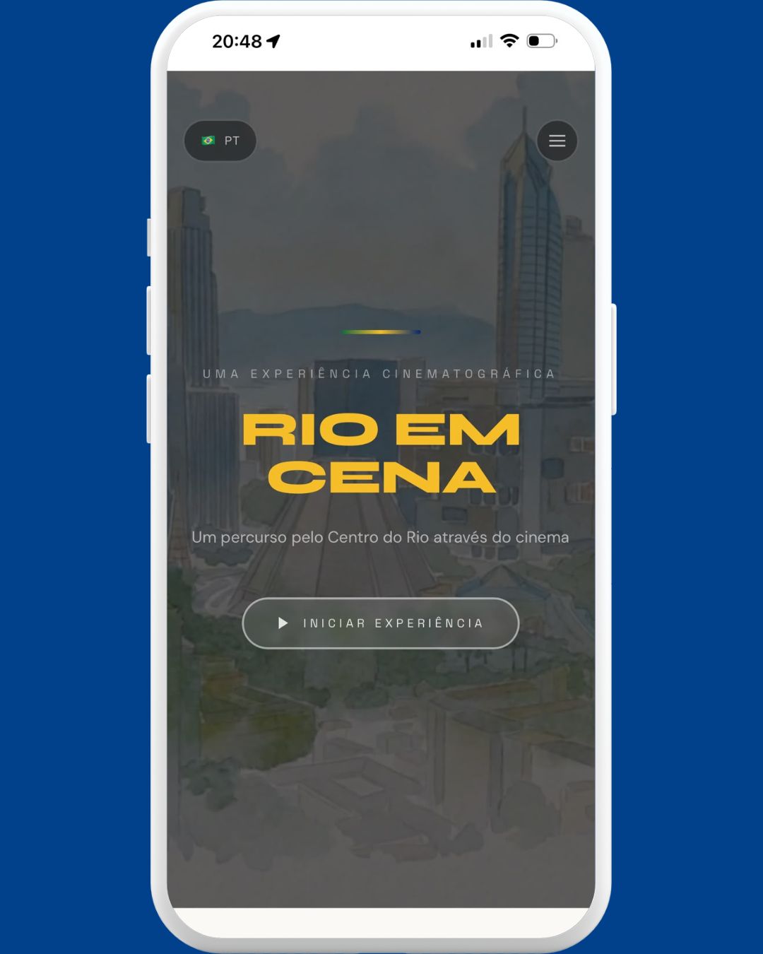 Rio em Cena desktop mockup